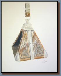 Peruvian Stirrup, a colored pencil drawing