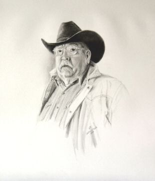 "Leon Goodnight", graphite drawing