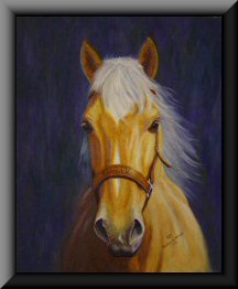 Painting of a horse named Mandy