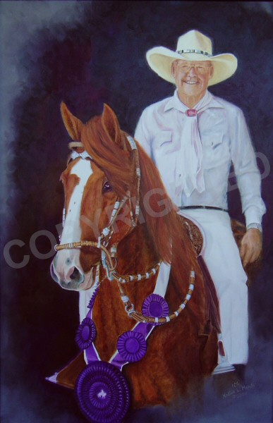 Oil painting of Robert Garner on Romancero