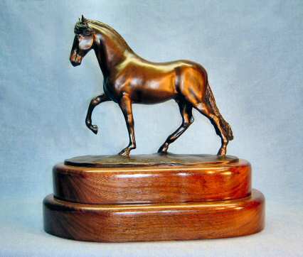 bronze sculpture for International Peruvian Paso horse show award